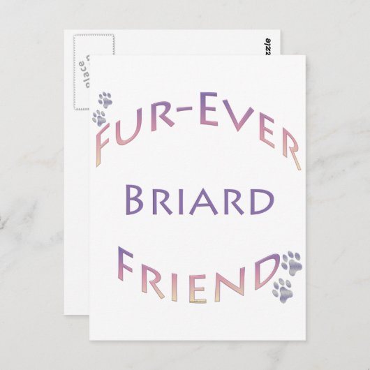 Briard Furever Postkarte (Vorne/Hinten)