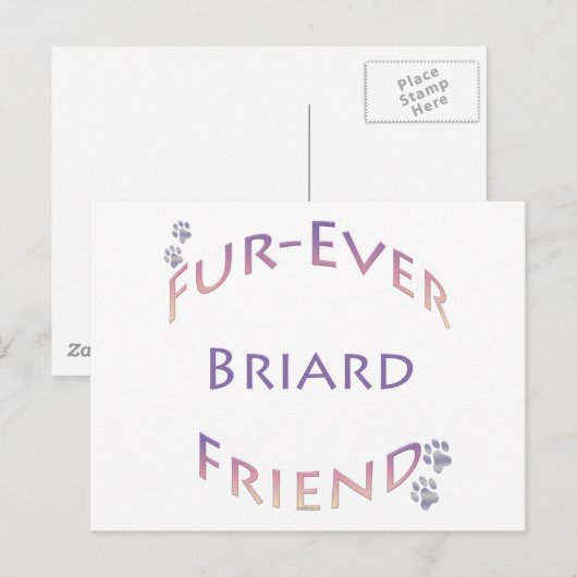Briard Furever Postkarte (Vorne/Hinten)