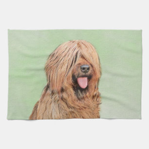 Briard-Gemälde - Süße originelle Hundekunst Geschirrtuch
