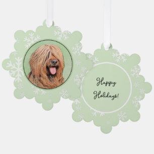 Briard-Gemälde - Süße originelle Hundekunst Ornament Karte