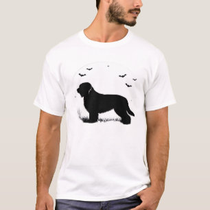 Briard Hund � Halloween-Mond-Silhouette Oversized  T-Shirt