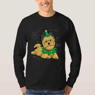 Briard-Hundefrau Weihnachtsbaum Hund T-Shirt