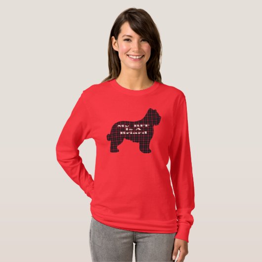 Briard Liebhaber Geschenke T-Shirt (Vorne ganz)