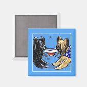 Briard Mad hasst Off-Leash Art™ Magnet (Vorderseite/Rückseite)