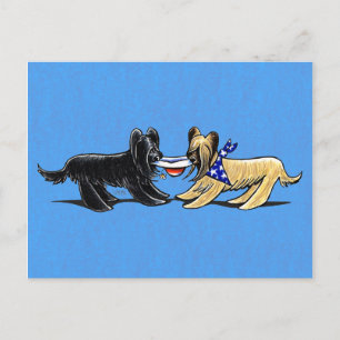 Briard Mad hasst Off-Leash Art™ Postkarte