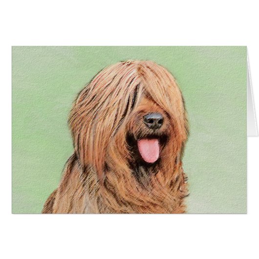 Briard Painting - Niedliche Hundekunst (Vorderseite (Horizontal))