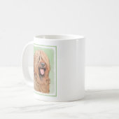 Briard Painting - Niedliche Hundekunst Kaffeetasse (Vorderseite Links)