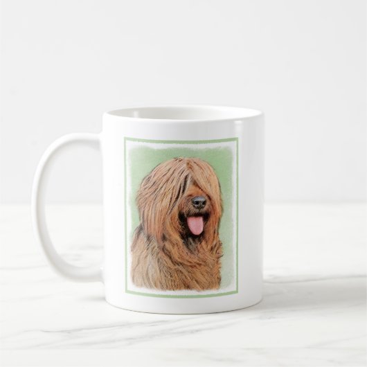 Briard Painting - Niedliche Hundekunst Kaffeetasse (Links)
