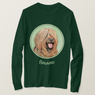 Briard Painting - Niedliche Hundekunst T-Shirt