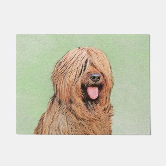 Briard Painting - Niedliche Original Dog Art Fußmatte (Vorderseite)