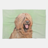 Briard Painting - Niedliche Original Dog Art Geschirrtuch (Horizontal)