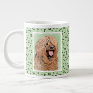 Briard Painting - Niedliche Original Dog Art Jumbo-Tasse