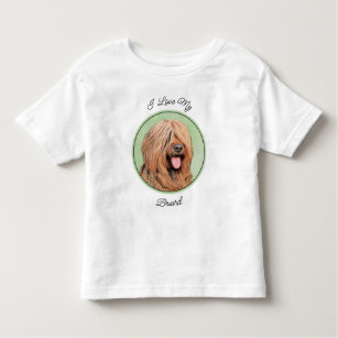 Briard Painting - Niedliche Original Dog Art Kleinkind T-shirt