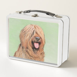Briard Painting - Niedliche Original Dog Art Metall Brotdose
