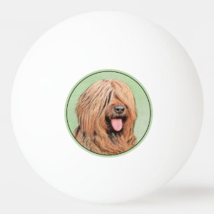 Briard Painting - Niedliche Original Dog Art Tischtennisball