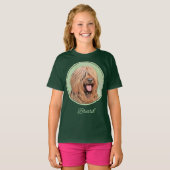 Briard Painting - Niedlicher Original Dog Art T -  T-Shirt (Vorne ganz)