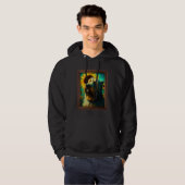 Briard Painting Sunflower Flower Mom Women Floral  Hoodie (Vorne ganz)