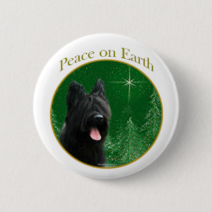 Briard Peace Button