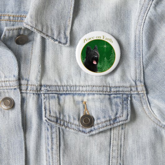 Briard Peace Button (Beispiel)