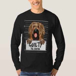 Briard Polizeifoto Schuldiger Hund T-Shirt