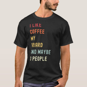 Briard Retro Hund und Kaffee T-Shirt