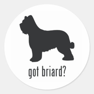 Briard Runder Aufkleber