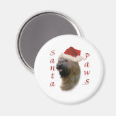 Briard Santa Paws Magnet (Vorderseite/Rückseite)