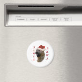 Briard Santa Paws Magnet (In Situ (Geschirrspüler))