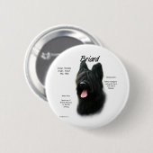 Briard (schwarz) History Design Button (Vorne & Hinten)