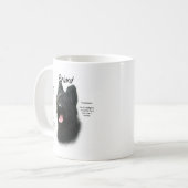 Briard (schwarz) History Design Kaffeetasse (Vorderseite Links)