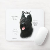 Briard (schwarz) History Design Mousepad (Mit Mouse)