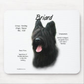 Briard (schwarz) History Design Mousepad (Vorne)