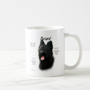 Briard (schwarzer) Geschichtsentwurf Kaffeetasse