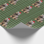 Briard Shepherd Dog Funny Holiday Kariert Weihnach Geschenkpapier (Ecke)