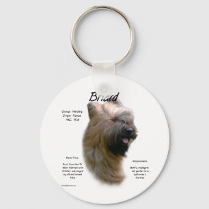 Briard (Tawny) Historisches Design Schlüsselanhänger