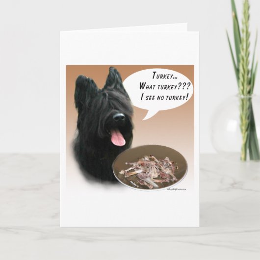 Briard Türkei Feiertagskarte (Vorderseite)