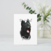 Briard Vater 2 Postkarte (Stehend Vorderseite)