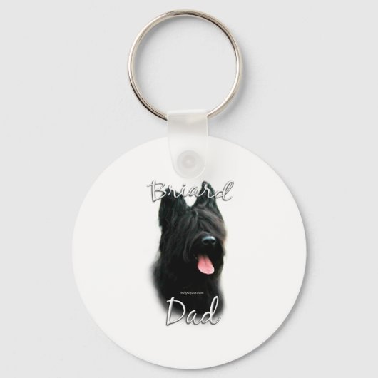 Briard Vater 2 Schlüsselanhänger (Vorderseite)