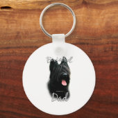 Briard Vater 2 Schlüsselanhänger (Vorderseite)