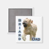 Briard Vater 4 - Magnet (Vorderseite/Rückseite)