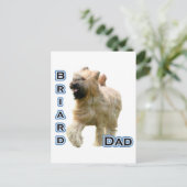 Briard Vater 4 Postkarte (Stehend Vorderseite)
