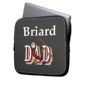 Briard Vater Laptopschutzhülle (Vorderseite Links)