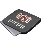 Briard Vater Laptopschutzhülle (Vorne Knopf)