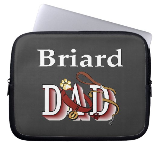 Briard Vater Laptopschutzhülle (Vorderseite)