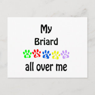 Briard Walks Design Postkarte
