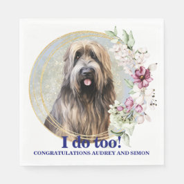 Briard Wedding I do to Napkins with Hogs Foto Serviette