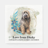 Briard Wedding I do to Napkins with Hogs Foto Serviette (Vorderseite)