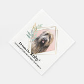 Briard Wedding I do to Napkins with Hogs Foto Serviette (Ecke)