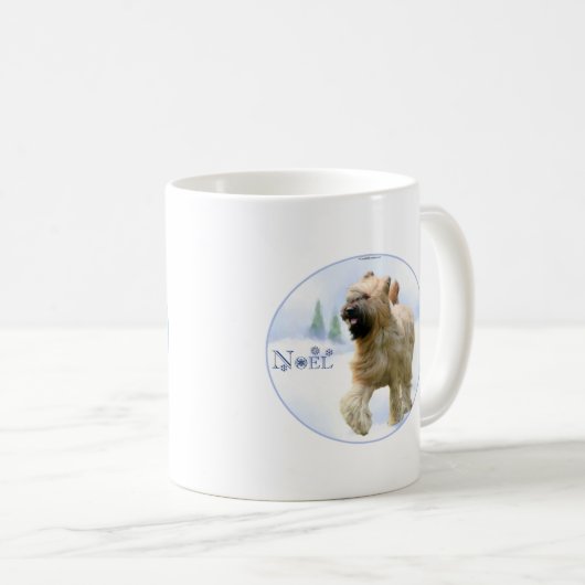 Briard Weihnachten Kaffeetasse (VorderseiteRechts)