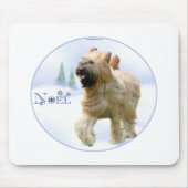Briard Weihnachten Mousepad (Vorne)